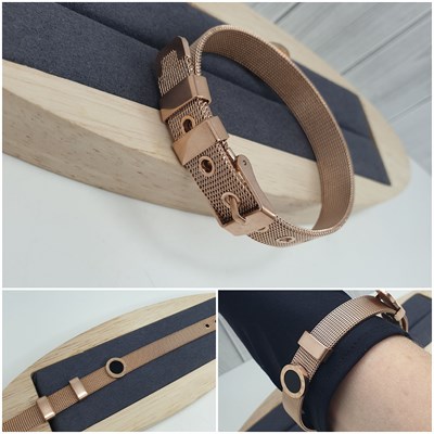 Браслет ос-12905 роз.золото 21/1см 12905