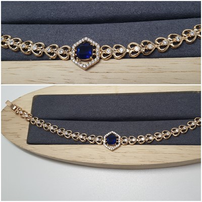 Браслет оп-13081 синий/ 18+2,5см 13081