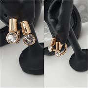 Серьги Swarovski оп-11162  1,5см/7мм прозрачный 11162