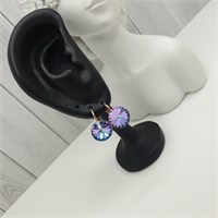 Серьги Swarovski оп-12696 хамелеон фиолетовый 12696