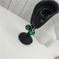 Серьги Swarovski оп-12697 зелёный 12697