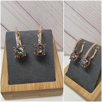 Серьги оп-12838 хамелеон тёмный 12838