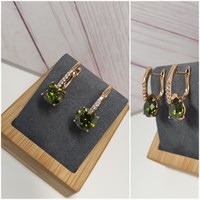 Серьги оп-12837 зелёный 12837