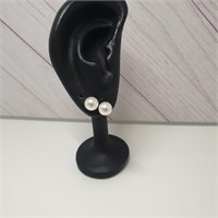 Серьги пуссеты оп-12815 жемчуг /5мм 12815