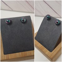 Серьги пуссеты оп-12807 /5мм жемчуг хамелеон 12807