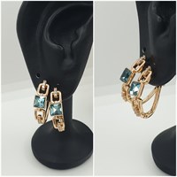 Серьги Swarovski оп-13304 голубой 13304