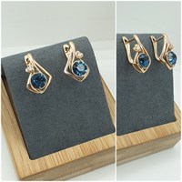 Серьги Swarovski оп-13307 синий 13307