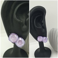 Серьги Swarovski оп-13270.  1см/  фиолетовый 13270