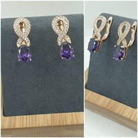 Серьги т-13203 фиолетовый Т13203