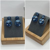 Серьги Swarovski оп-1593 синий 1593